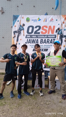 im Panjat Tebing SMK KORPRI Majalengka Raih Medali Perak di Ajang O2SN Tingkat Provinsi